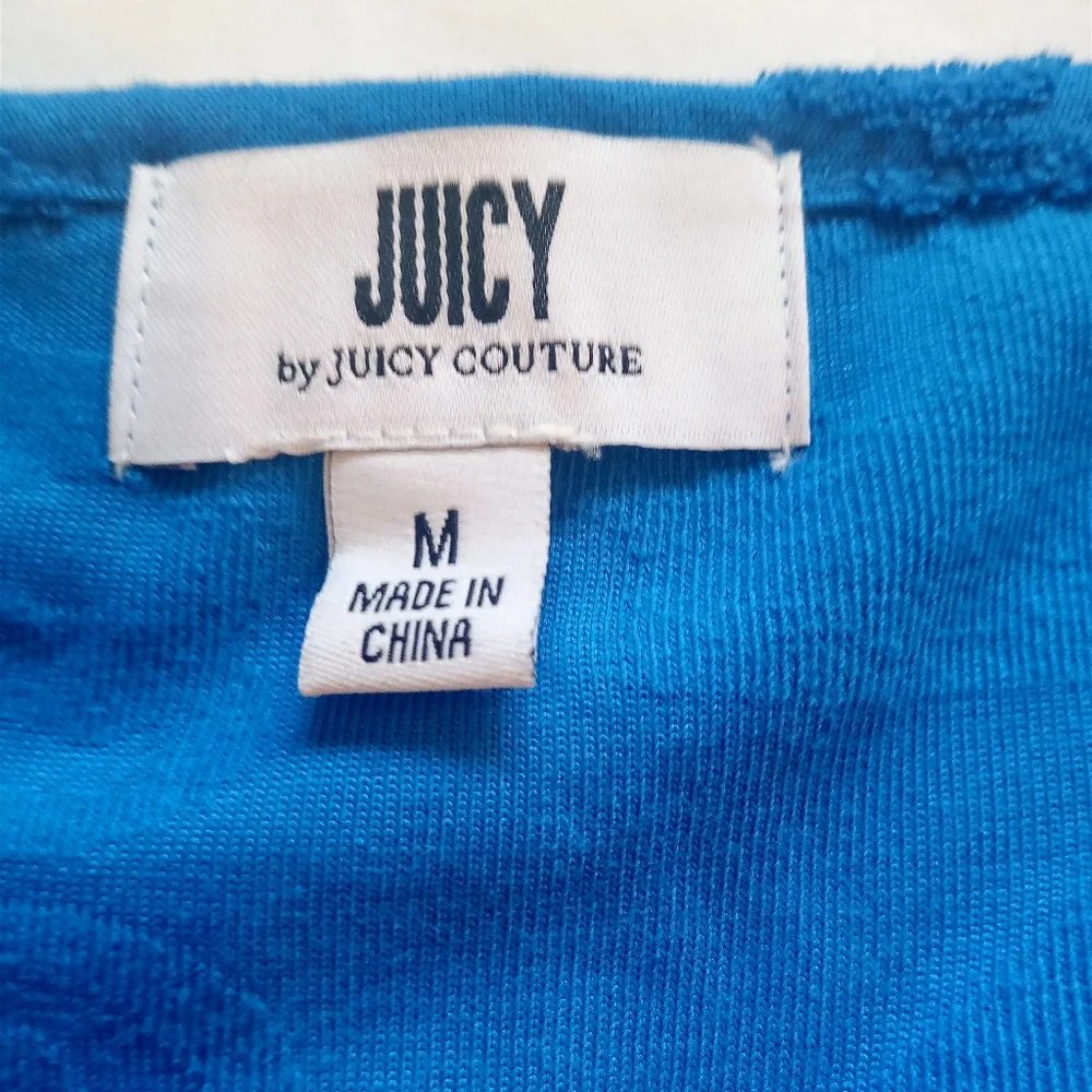 Juicy Couture Sleeves Crop Top Royal Blue Médium - Picture 6 of 6